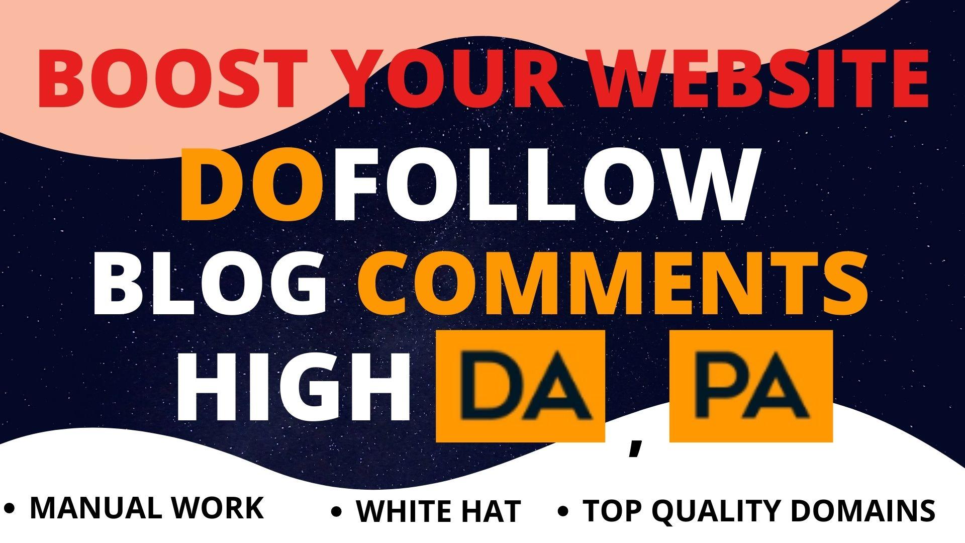 I Will Create 100+ High Quality Dofollow Blog Comments Backlinks.