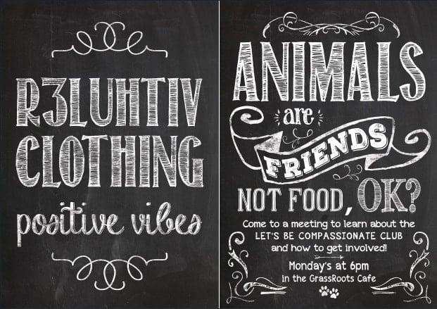 I will design amazing chalkboard menu for you