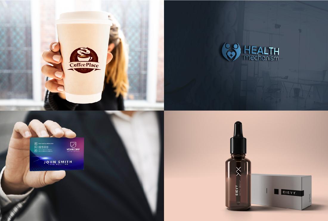 I will do a 3d Logo mockup, T-shirt mockups, and Product Packing box design