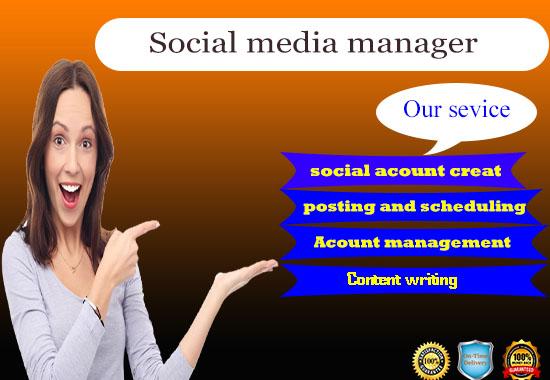 I will be your online Social media manager and content creator 