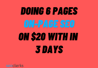 doing wordpress onpage seo (6 pages within 3 days)