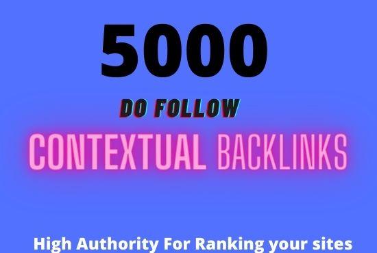 I will create 5000 contextual seo backlinks