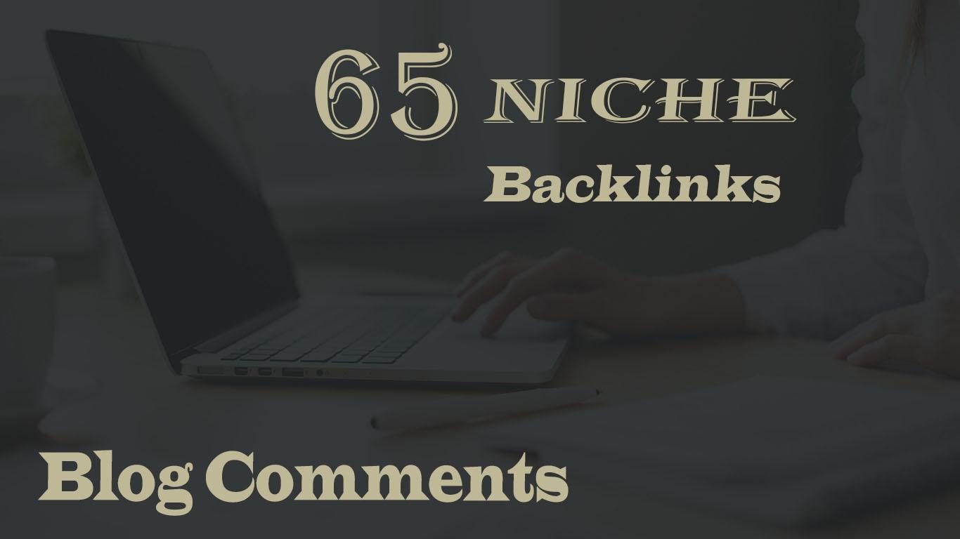I will provide 65 Niche Relevant Blog Comments Backlinks (High Quality)