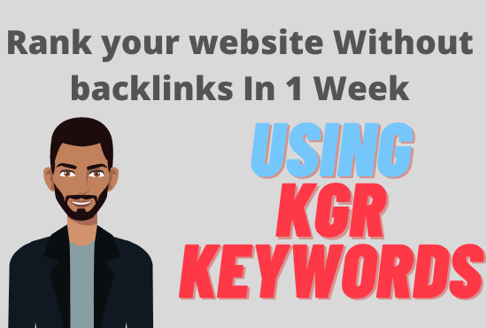 I will do KGR 50+ keywords Research 