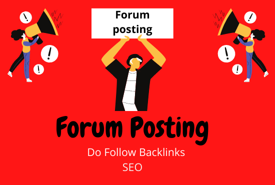 I will provide 15 niche relevant forum posting Backlinks