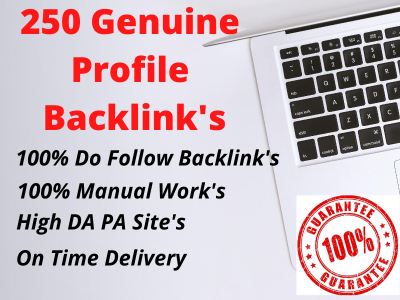 I Will Do Manually Unique 250 Profile Backlinks on High DA-PA