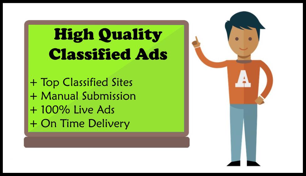 I Will Advertise Your Business Or Product On 100 High Authority Classified Websites