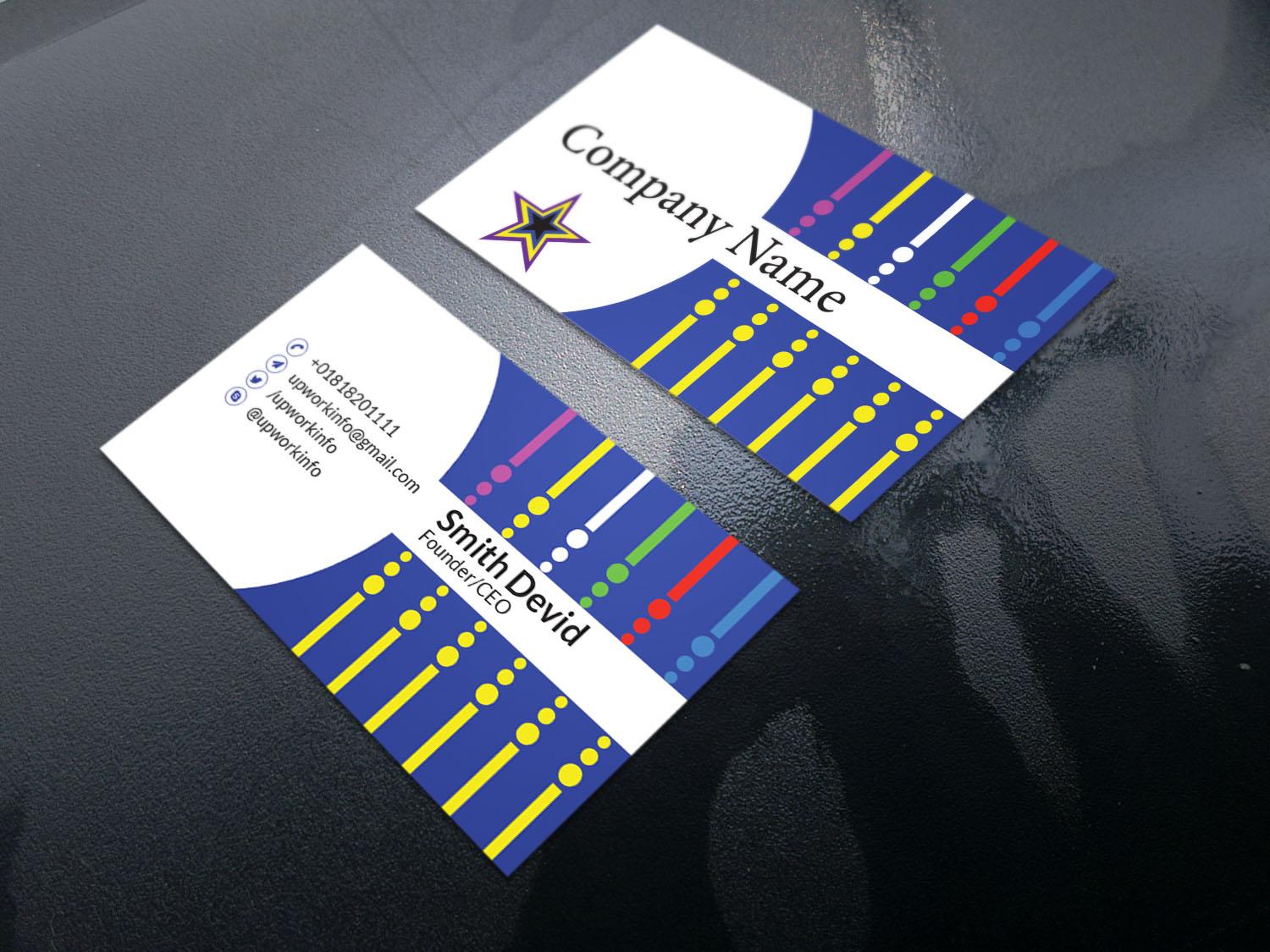 I will do standered business card design