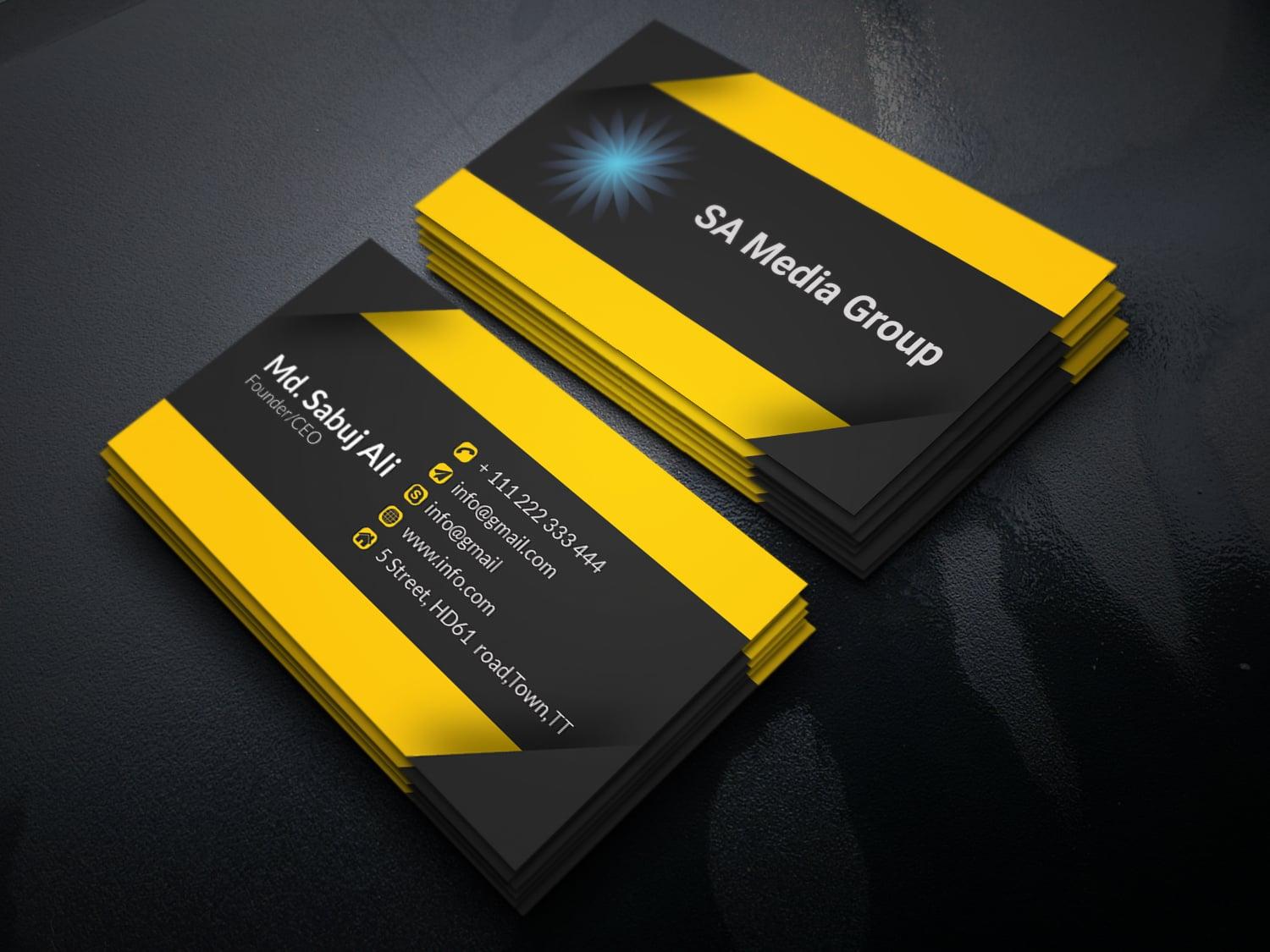 I will do standered business card design