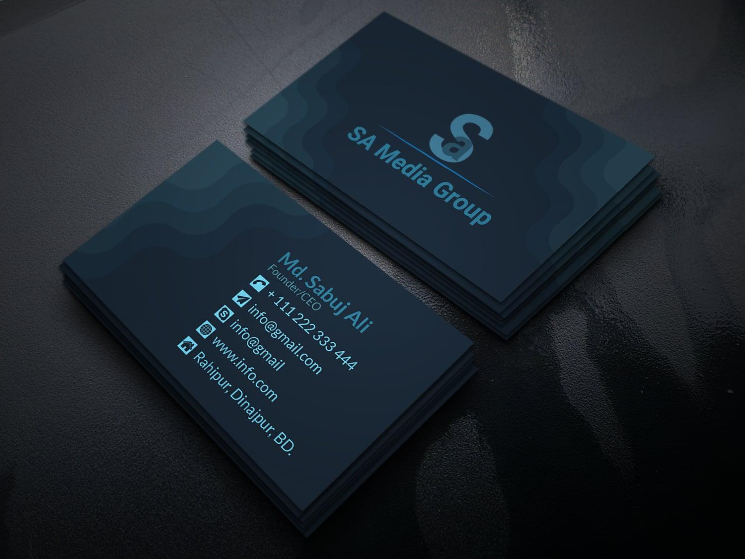 I will do standered business card design