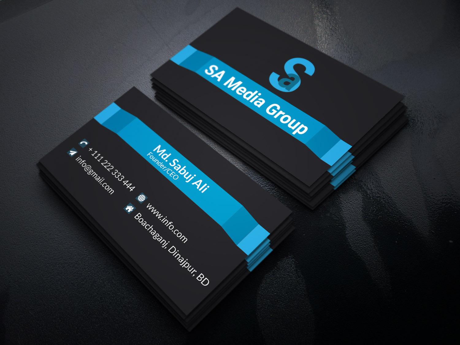 I will do standered business card design