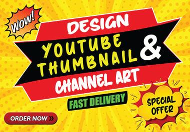 I will design creative YouTube thumbnail and banner