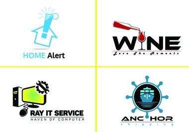 I will design minimalist and modern logo with free vector file