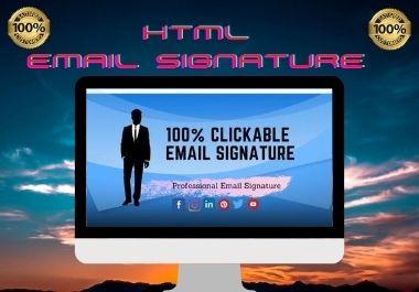 I will create a very attractive and professional email signature