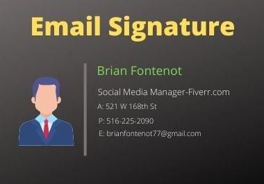  I will design a clickable HTML email signature