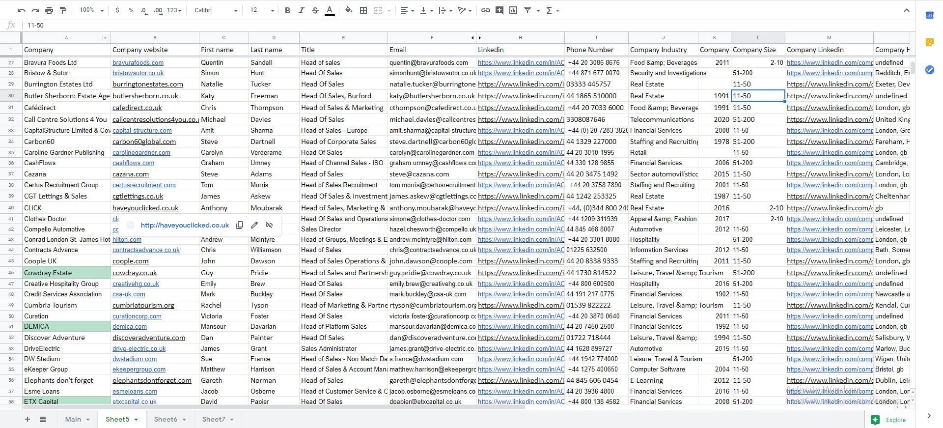 I will do b2b lead generation and contact list building 