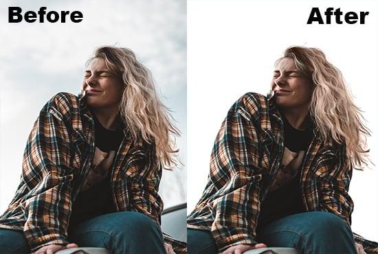 I will hair masking professionally with background remove