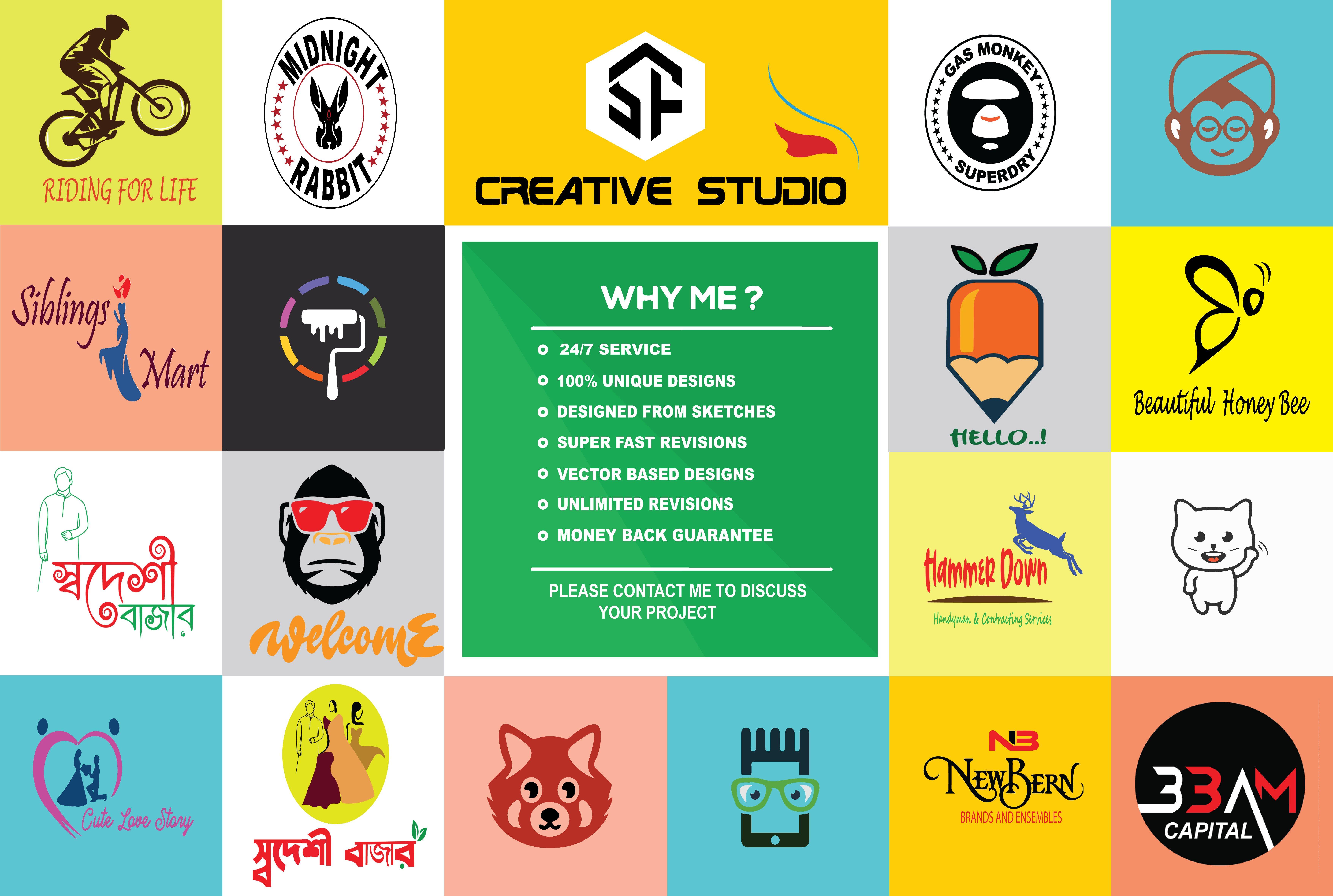 I will design creative and simple logo for you