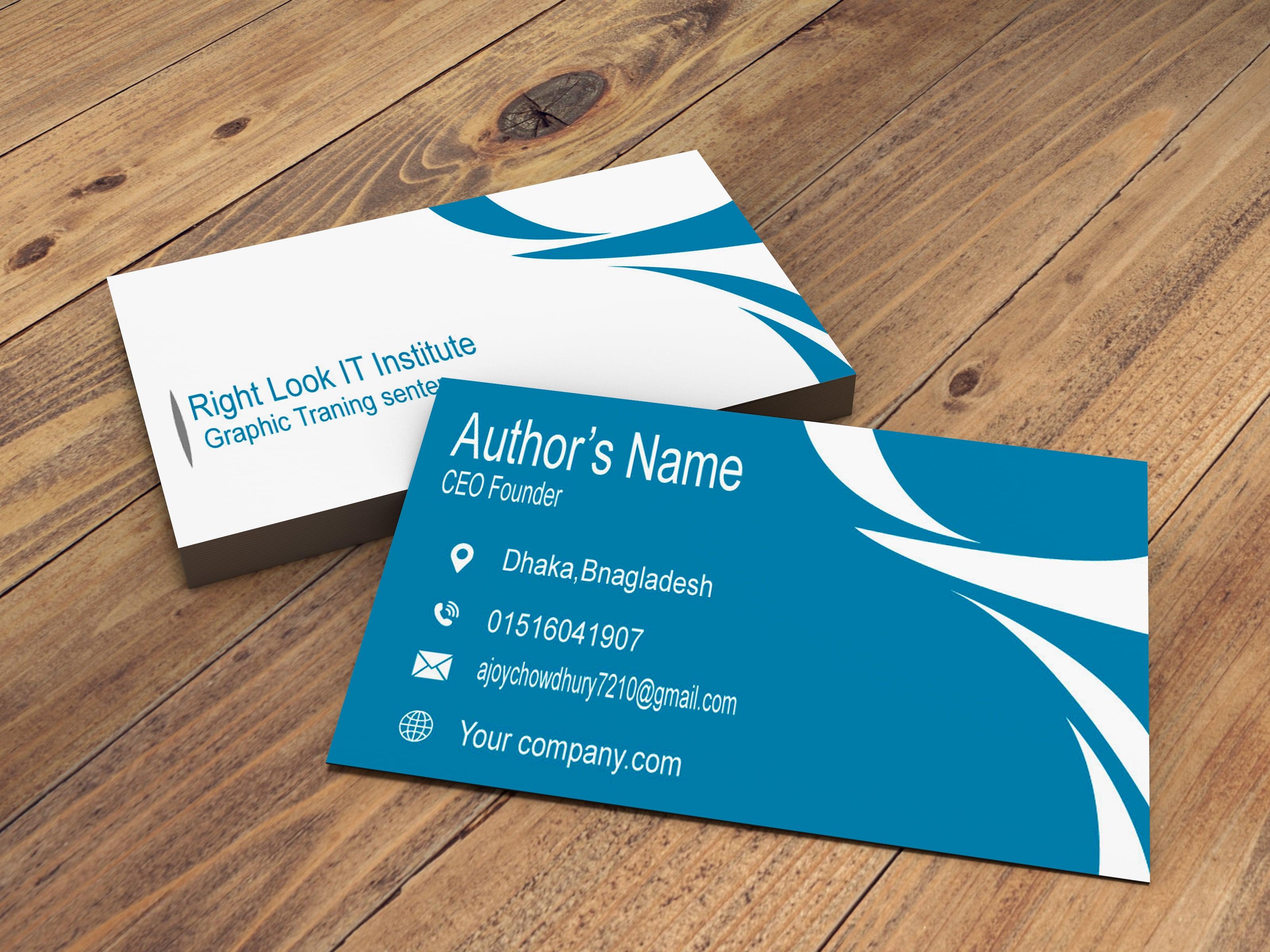 I will Design professional and creative business card design 