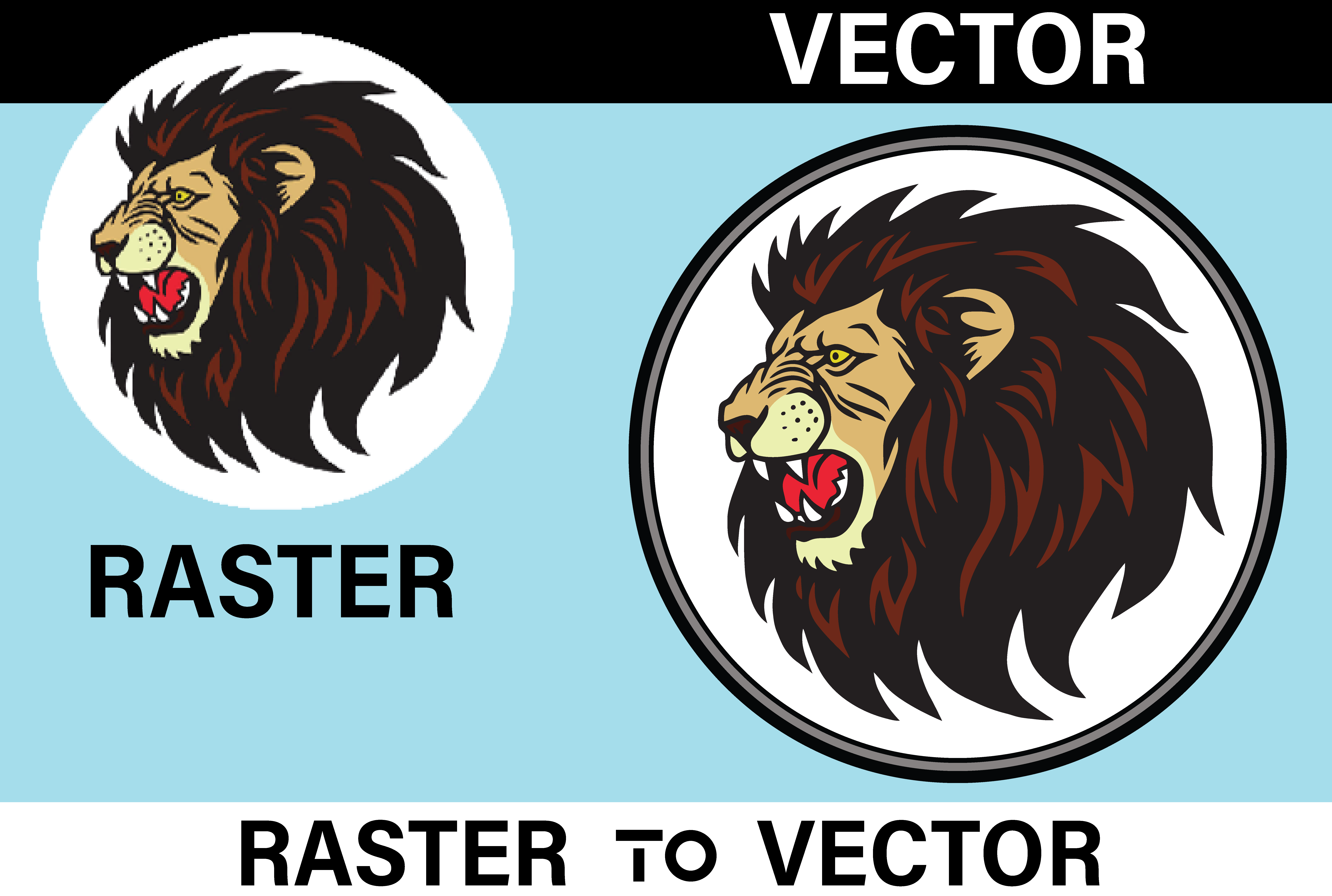 I will change your raster to vector logo