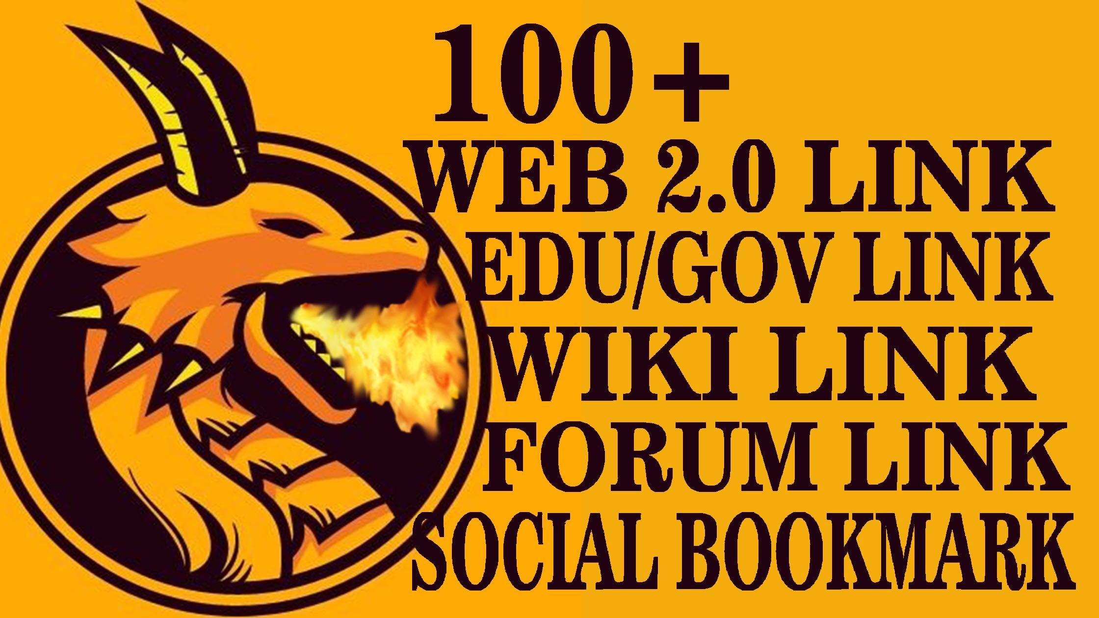 BUMPER PACKAGE,100+ HIGH QUALITY WEB 2.0 LINK,EDU/GOV LINK,WIKI LINK,SOCIAL BOOKMARK & FORUM LINK