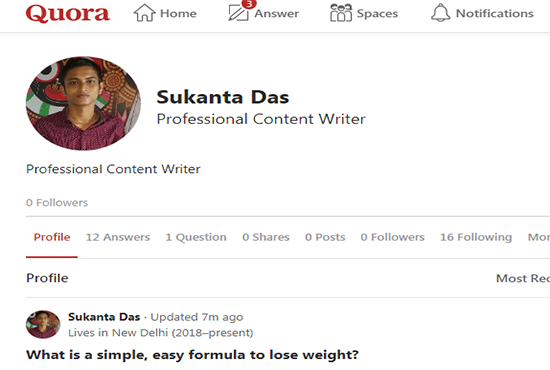 I will do 4 Quora answer for targeted traffic