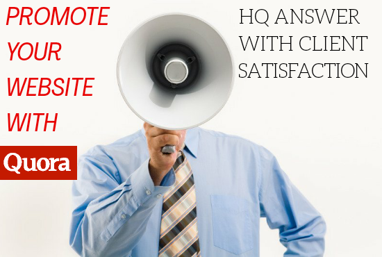 Great Offer, 50 quora high quality answer with 100% satisfaction