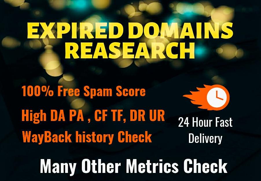I will find Premium Quality and High Metrics expired domain 