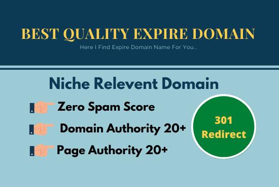 I will seek niche relevant expired domain