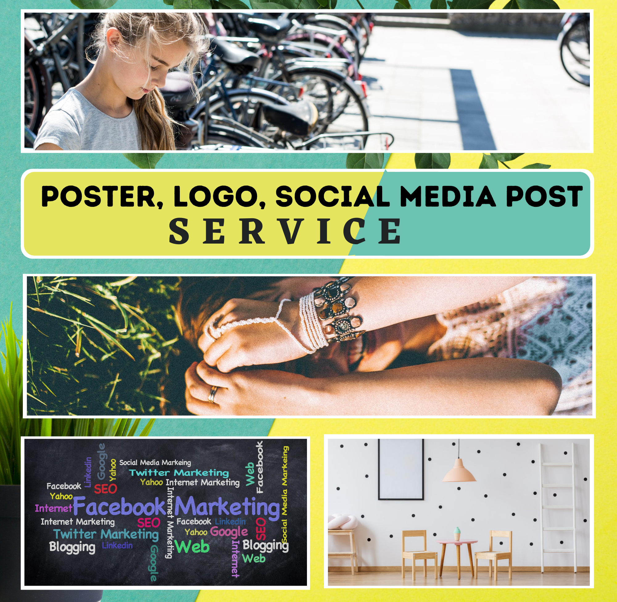 I will create amazing canvas wall art mockups, social media post,poster, logo, and designs.