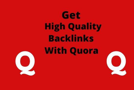 I will Provide 5 high quality Quora Answer with your keyword and URL