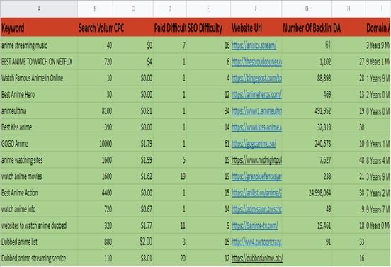 High traffic SEO keyword research and competitor analysis on any niche