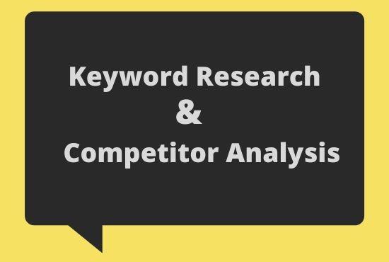 High traffic SEO keyword research and competitor analysis on any niche