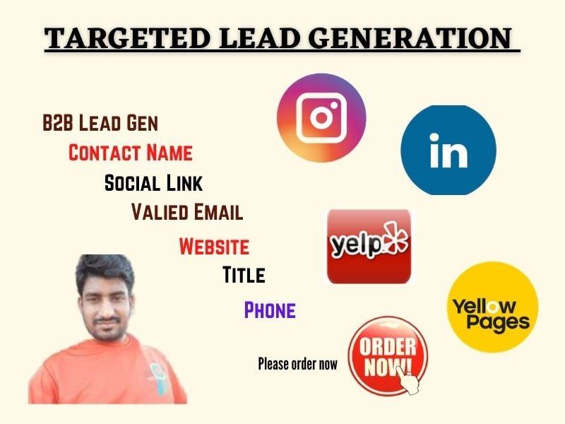 I will provide LinkedIn lead generation and targeted email lists 