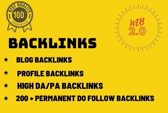 Manual Super 50 web 2.0 permanent do follow back links with high DA PR 