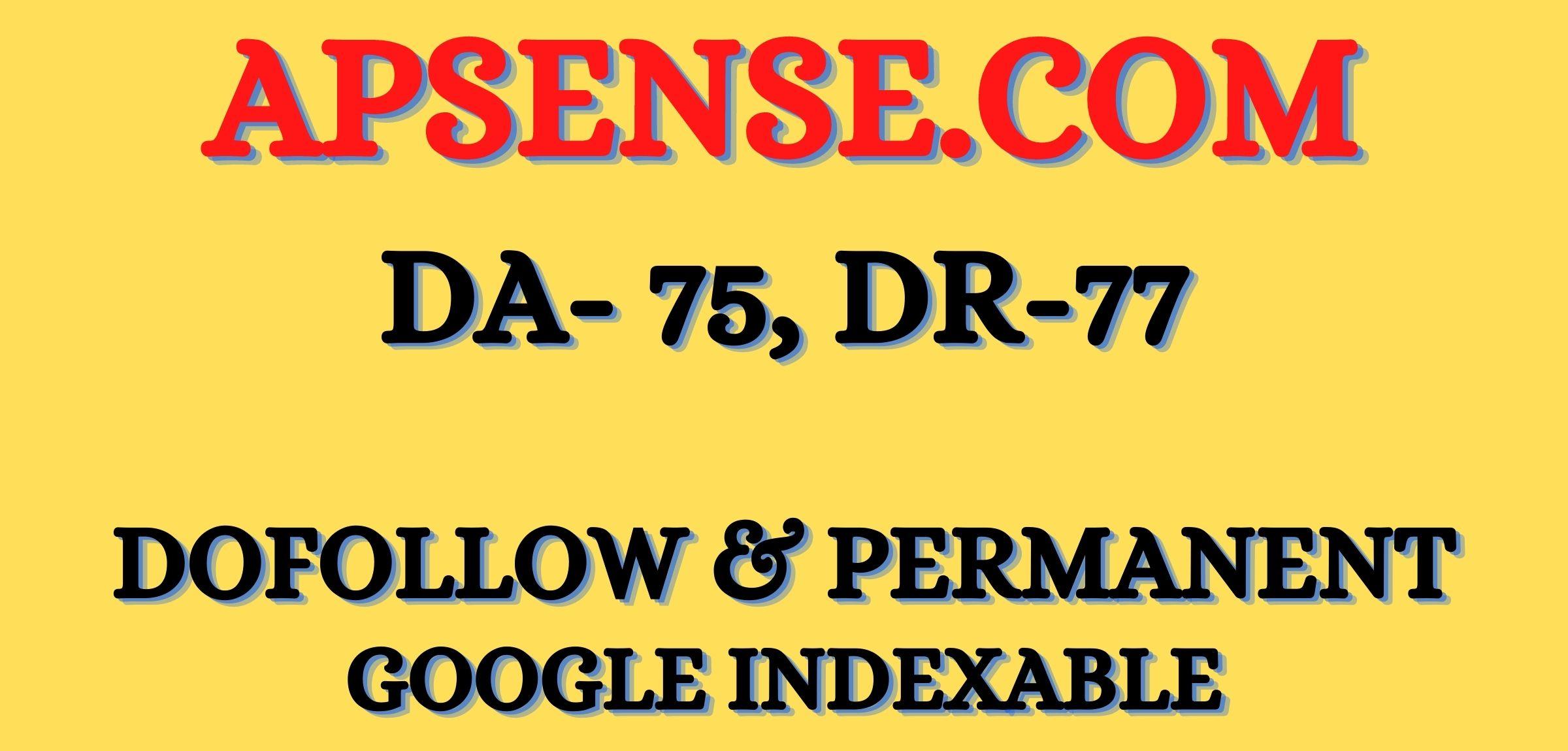 write & Publish DoFoIIow guest post backlink in Apsense.com DA-75