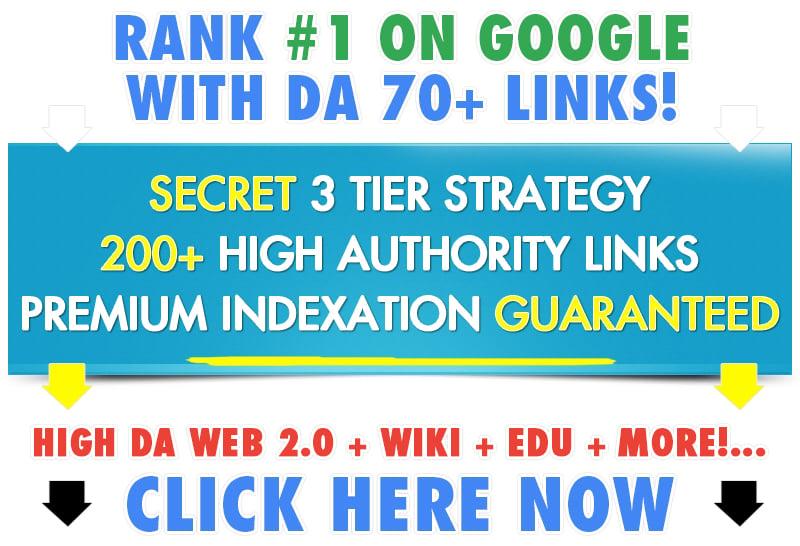 SALE- Rank on Top With 350+ High DA/PA 3 Tier Links