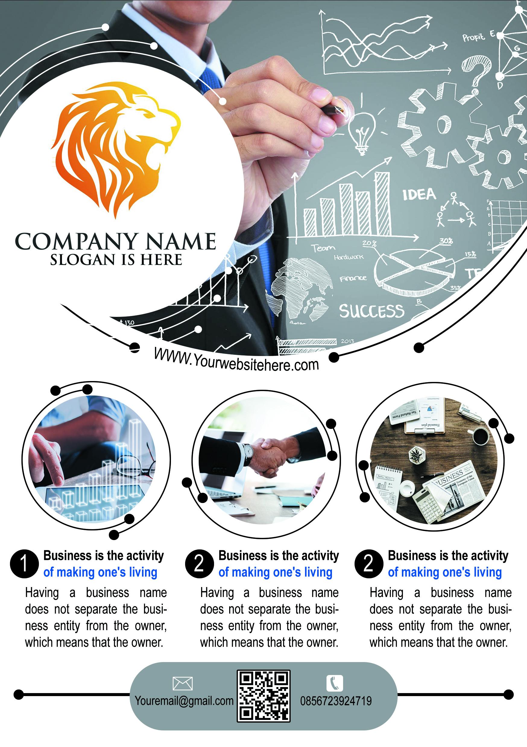 I will create an explainer flyer & brosur for your business