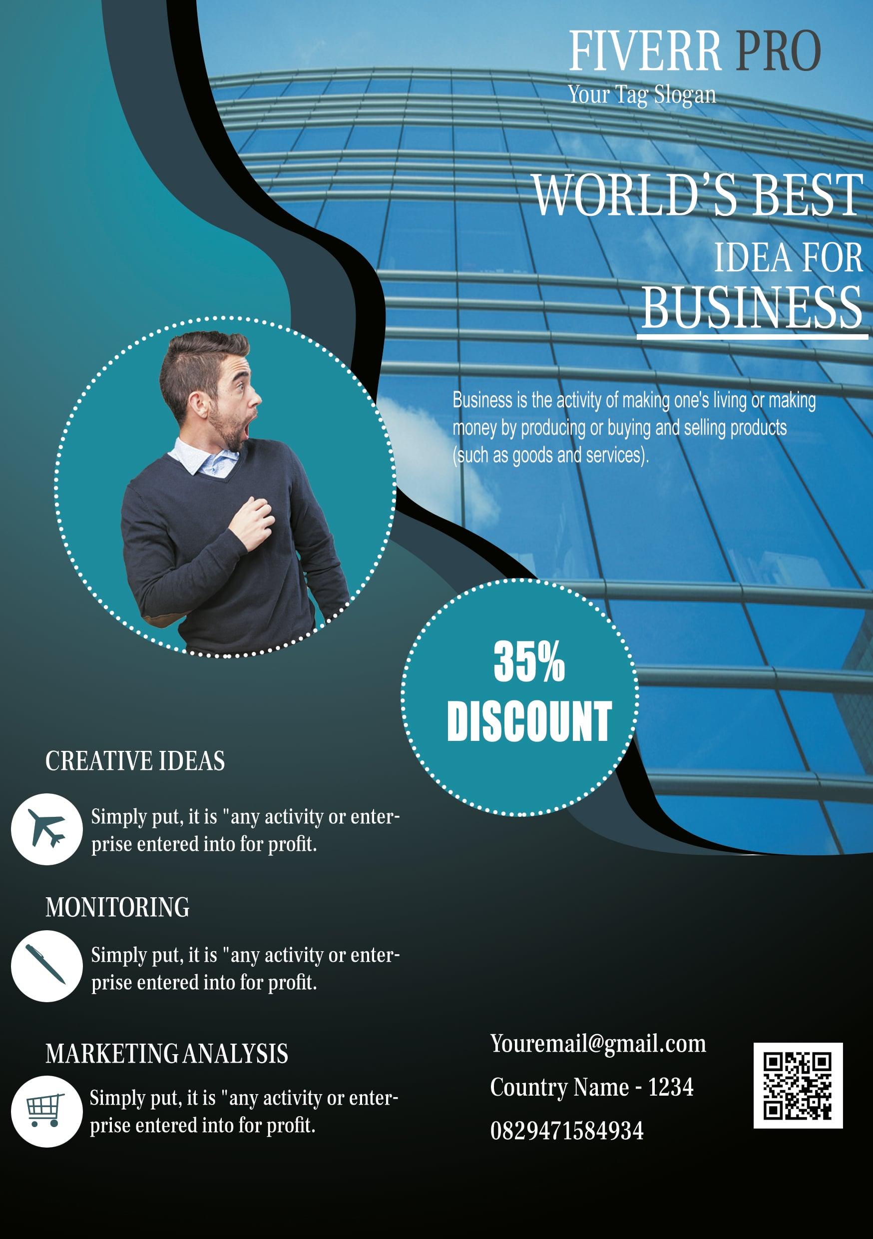 I will create an explainer flyer & brosur for your business