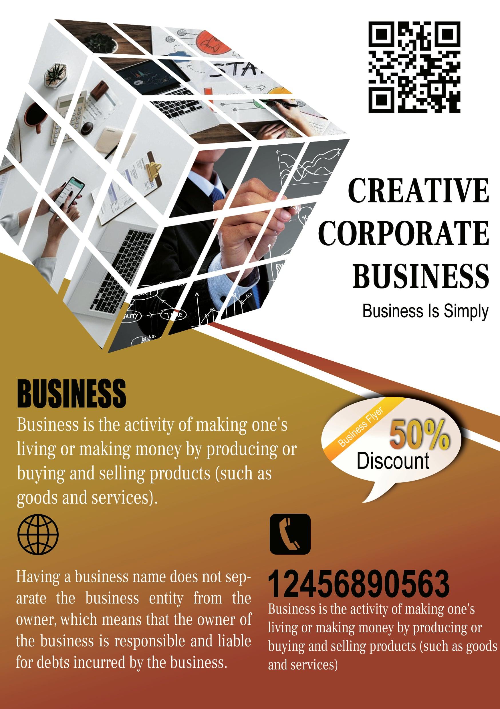 I will create an explainer flyer & brosur for your business