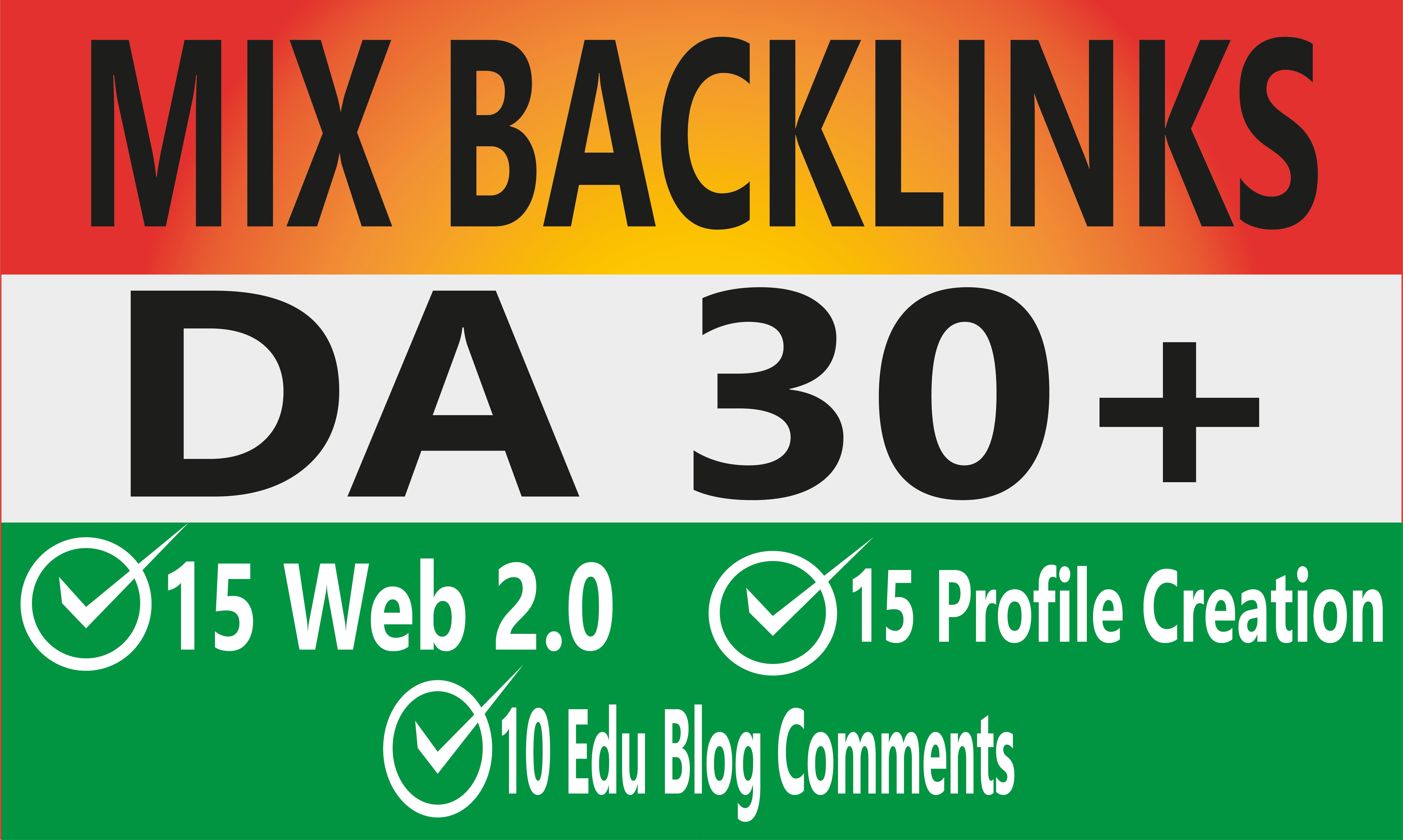 Create 40 High PR1-PR7+ or DA 30+ Highly Authorized Google Dominating BACKLINKS 