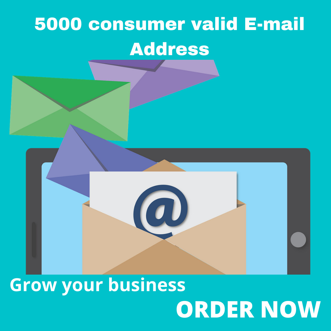 i will provide you 5000 consumer targeted email address 