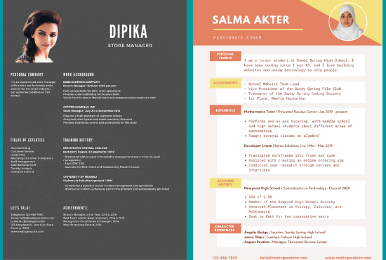 I will make professional graphics design resume and cv 