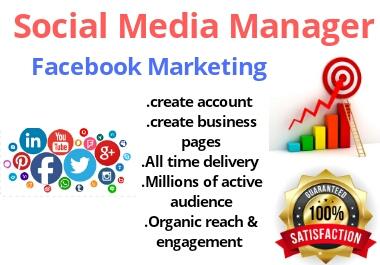 I will be your social media manager and content creators.