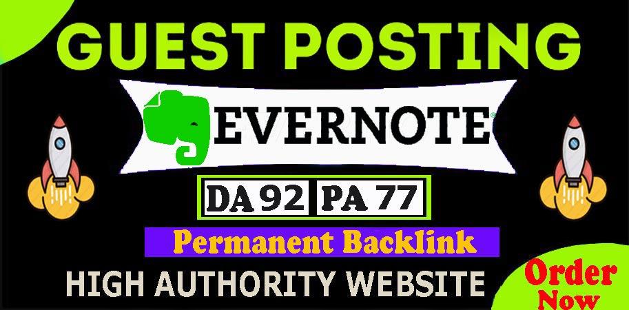 Write and Publish Guest Post on Evernote.com DA 92