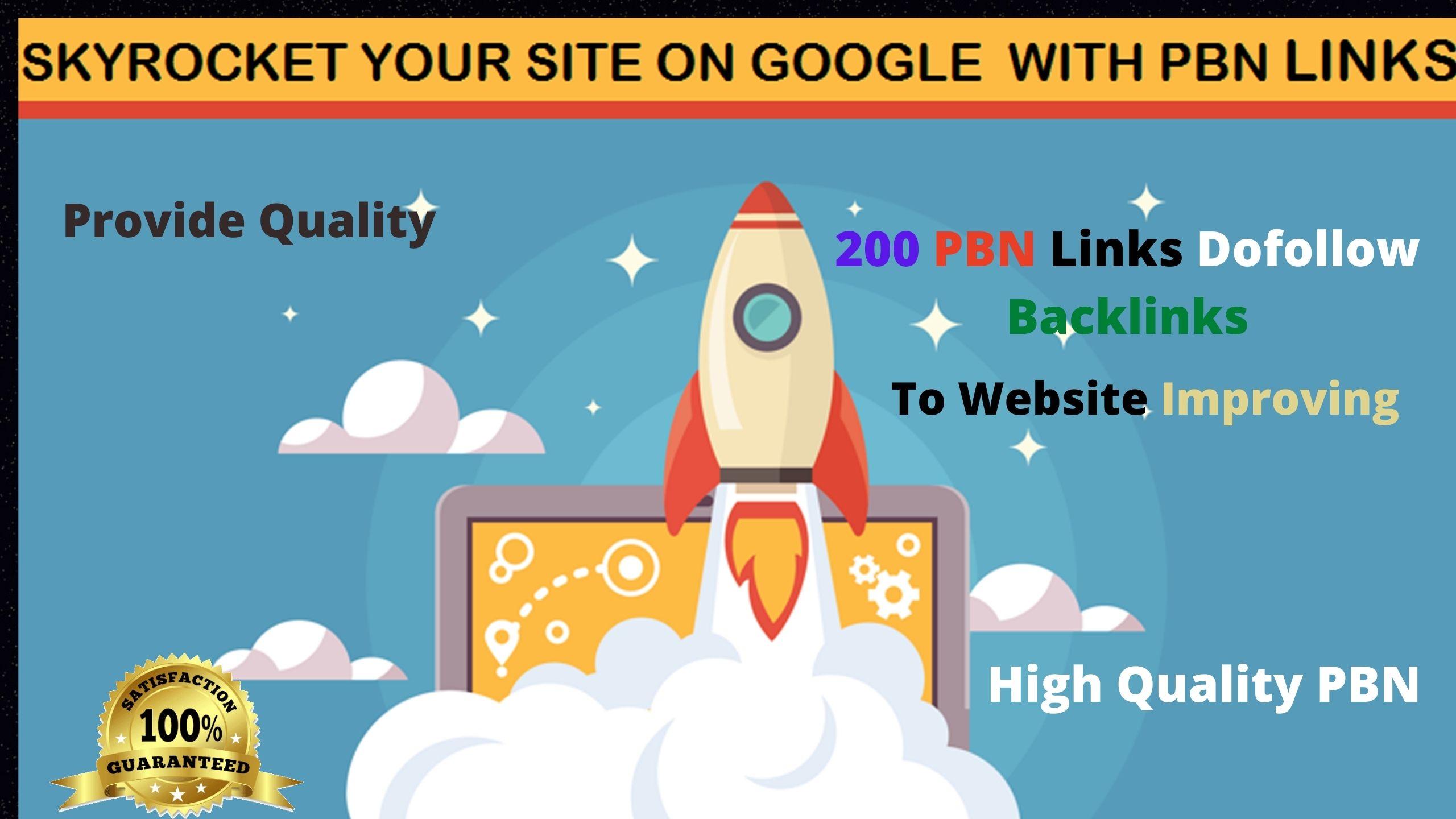 i will manually do DA90+ 200 Web2.0 and 200 high DA PBN Links To Website Improving