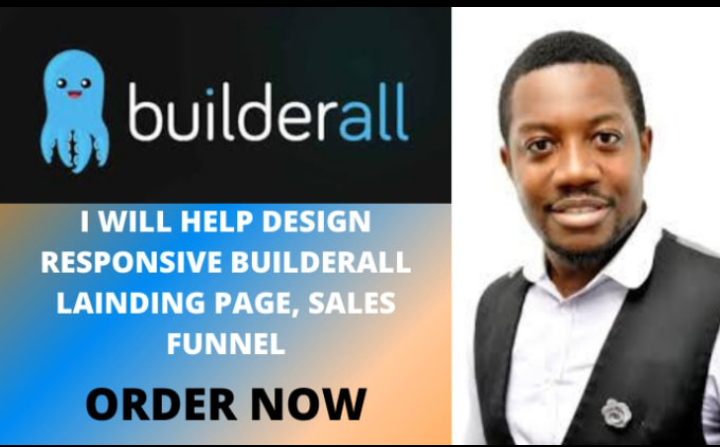 I will design a responsive landing page, sales funnel in builderall