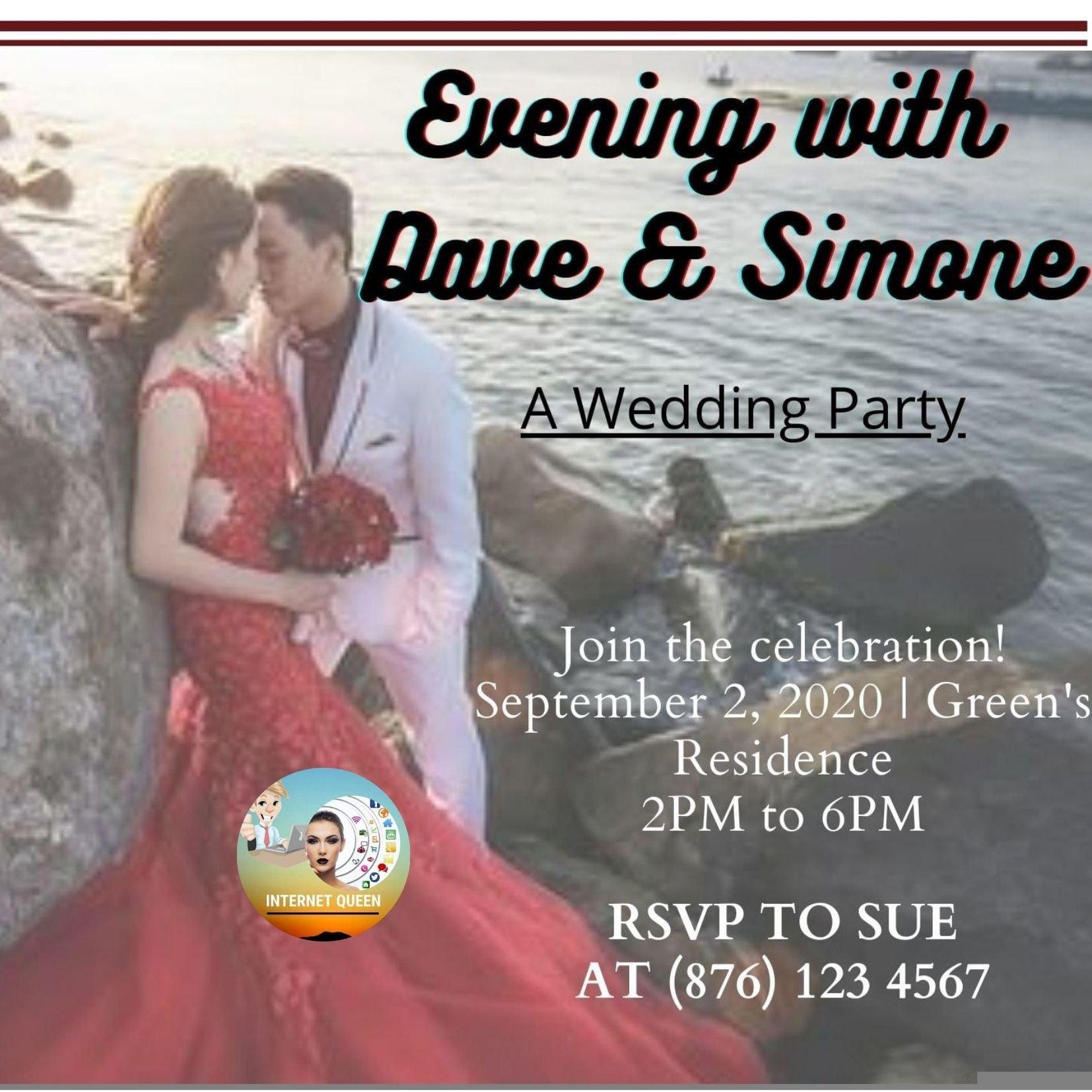 I will create an invitation or thank you card 