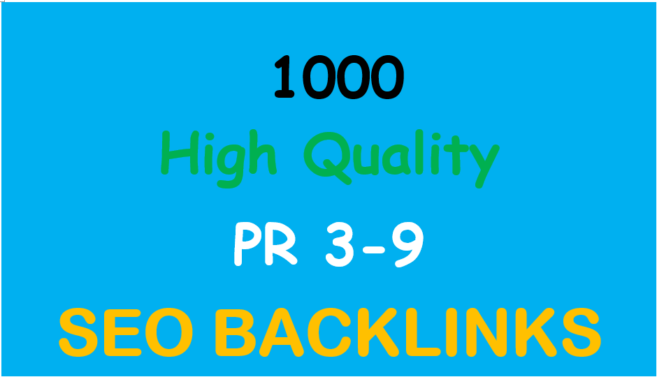 Provide more than 1000 PR3Plus backlinks