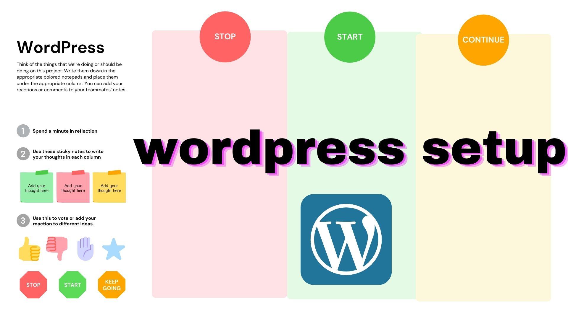 I will install WordPress, setup theme and do some customization